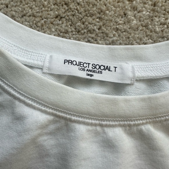 Project Social T White and Pink Graphic Sweatshirt - Picture 3 of 4